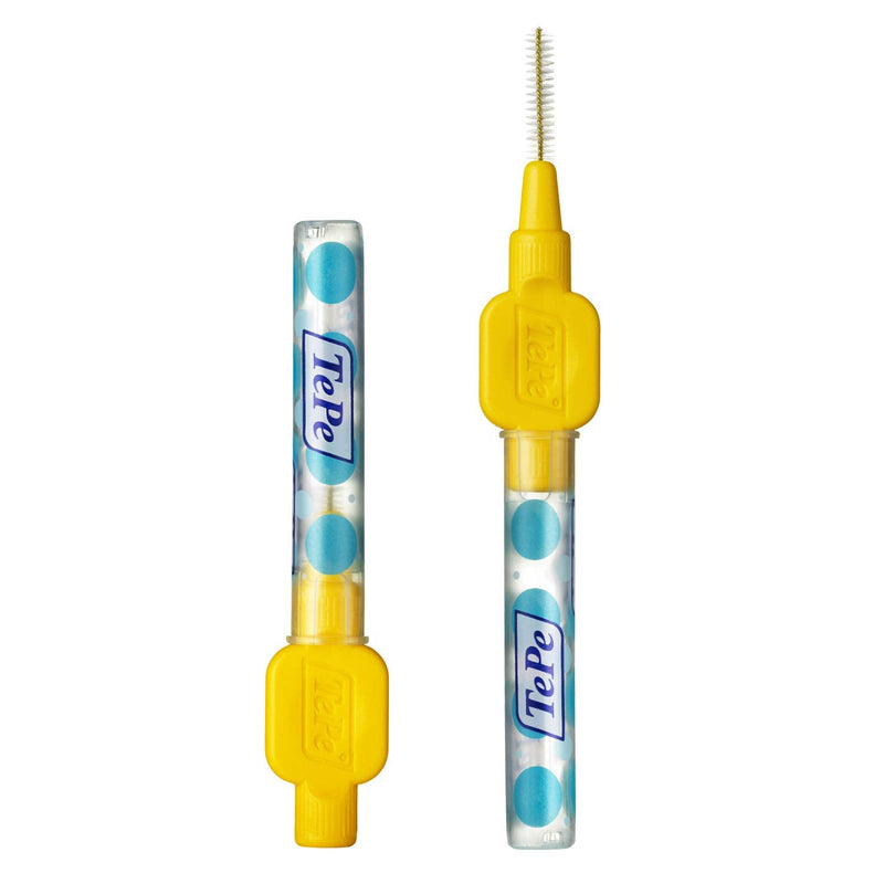 TePe Interdental Brush, Original, Yellow, 0.7 mm/ISO 4, 8pcs, plaque removal, efficient clean between the teeth, tooth floss, for narrow gaps - NewNest Australia