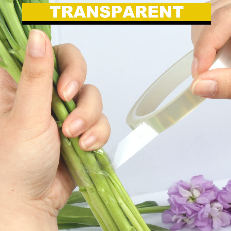 ARIFLOR 2Packs Clear Floral Tape - 1/2" Wide Floral Vase Tape, Clear Waterproof Floral Tape for Fresh Flower Bouquets and Flower Arrangements Crafts (0.5inch*2Packs) 0.5inch*2Pack - NewNest Australia