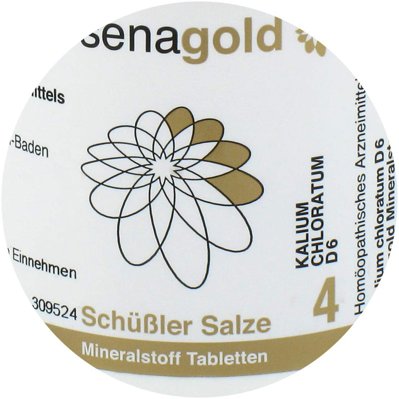 Schuessler Salt No. 4 tablets | Potassium chloratum D6 | gluten-free (400 pieces) 400 pieces (pack of 1) - NewNest Australia