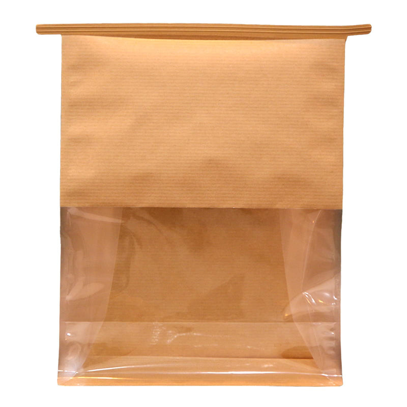 Bakery Bags with Window Kraft Paper Bags Tin Tie Tab Lock Bags Brown Window Bags Cookie Bags Coffee Bags Toast Bags Chcolates and Candies Bags Dry Fruits Bags 25Pcs (8.6''L4.1''W11.2''H) - NewNest Australia