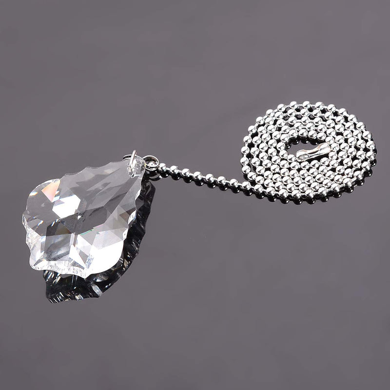 longsheng Clear Crystal Prism Drop Dazzling Crystal Ceiling Fan Pull Chain Pull Chain Extension with Connector for Ceiling Light Fan Set of 4 with Gift Box - NewNest Australia