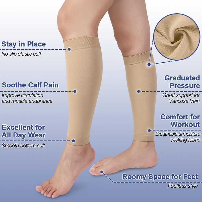 Beister Calf Medical Compression Stockings For Men And Women Varicose Veins Medical Thrombosis Stockings Protection With 20-30 Mmhg Class 2 Gradient Compression - NewNest Australia