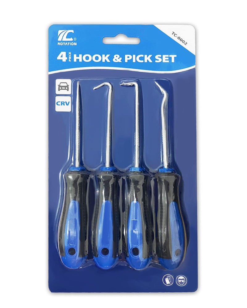 Precision Hook and Pick Set, 4 Piece Set, Chrome Vanadium Steel Shaft, for Remove Hoses and Gaskets | Blue - NewNest Australia