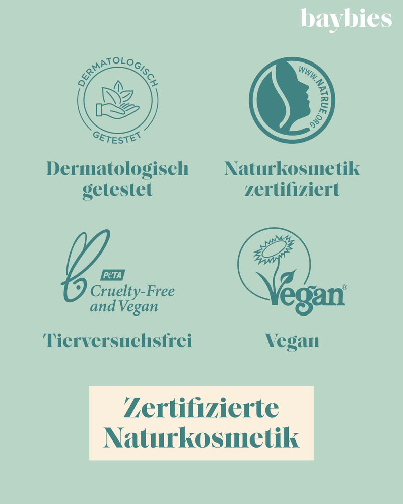 BAYBIES® Baby Care Oil | Certified natural cosmetics | Vegan baby oil for care, cleansing & massage | Baby Shower Gift Idea | 100ml - NewNest Australia