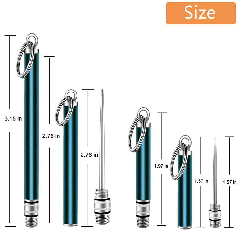 4 Pieces Reusable Titanium toothpicks, Mini Metal toothpicks, Stainless Steel Portable toothpicks, Household Outdoor Metal toothpicks (2 Pieces Long & 2 Pieces Short，Blue) Blue - NewNest Australia