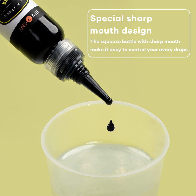 HTVRONT Black Epoxy Pigment - 1.76oz/50ml Black Resin Pigment Paste, Higher Concentrated & Easy to Mix Black Epoxy Dye for Resin Coloring, Tables, Tumbler - NewNest Australia