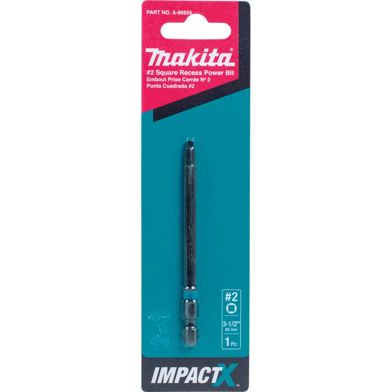 Makita A-96855 Impactx #2 Square Recess 3-1/2″ Power Bit 1-Pack PH2 - NewNest Australia