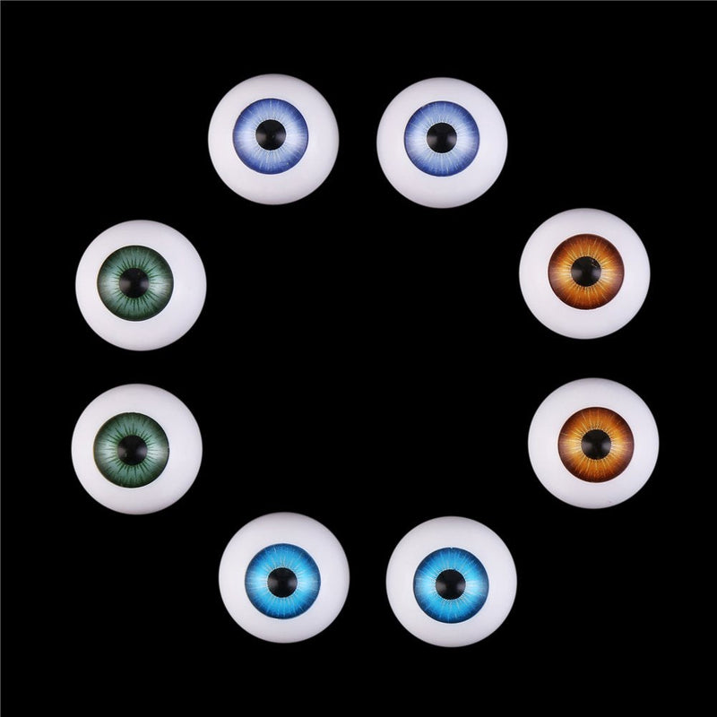 DECORA 20mm Half Round Acrylic Doll Bear Craft Plastic Eyes Eyeball for Doll and Craft Making S1-20mm - NewNest Australia