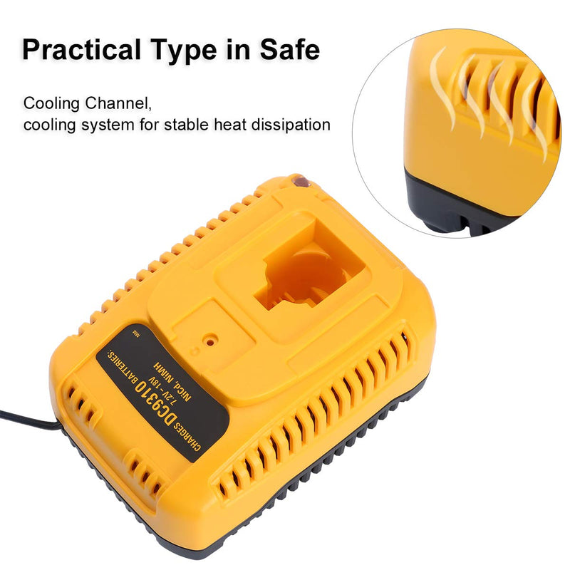 Biswaye 18V XRP Battery Charger Compatible with DEWALT 7.2V-18V NiCd NiMh Battery DC9096 DC9098 DC9099 DW9099 DW9072 DW9057 DW9091 DW9094 DC9071 DW9062 DC9091, DC9310 - NewNest Australia