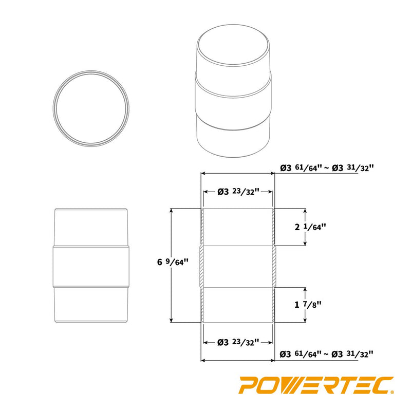 POWERTEC 70123 O.D. Splice, 4" - NewNest Australia