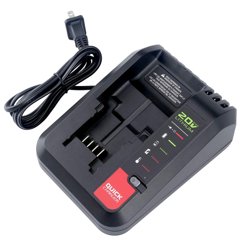 Lasica 20V MAX Battery Charger PCC692L PCC691L Compatible with Porter Cable 20V Max Lithium Ion Battery PCC680L PCC681L PCC682L PCC685LP PCC699L Black & Decker 20V Max Lithium Battery LBXR20 LBXR2020 - NewNest Australia