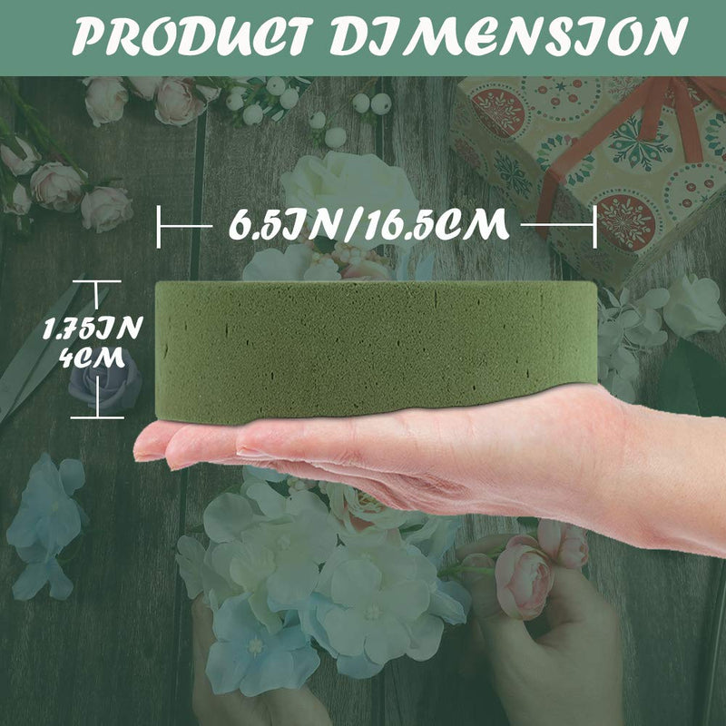 TAOPE Floral Foam, 6.5'' Large Dry & Wet Floral Foam Bricks Round for Artificial Flowers, Green Styrofoam Foam Blocks for Wedding Decoration - NewNest Australia