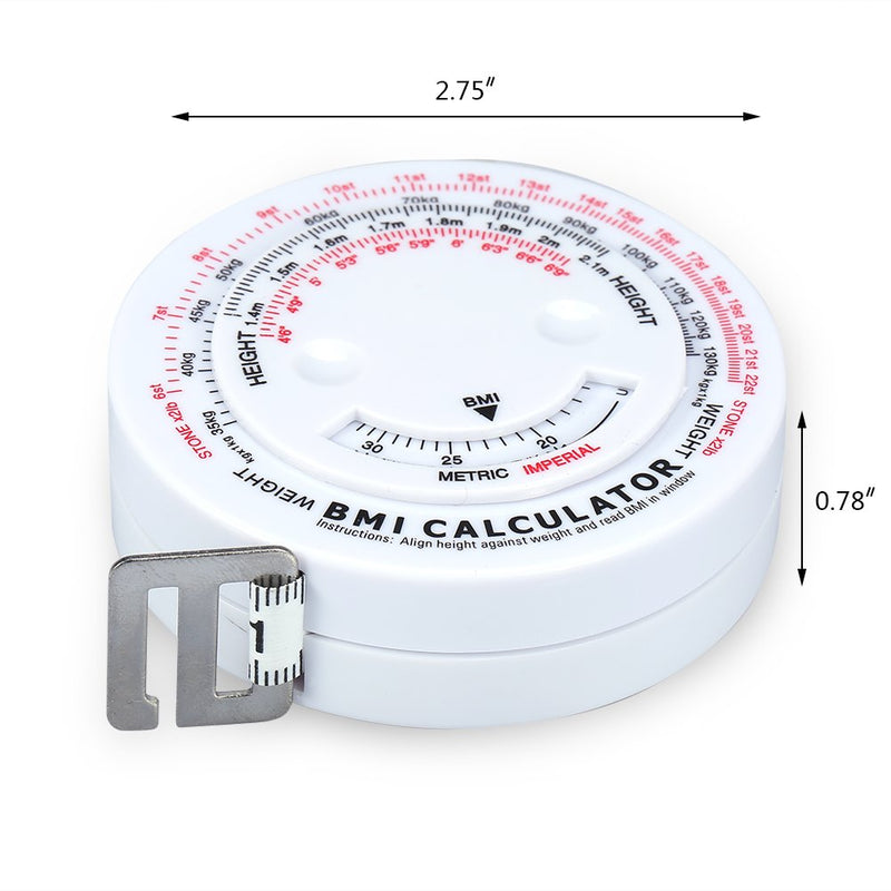 Bmi Tape Measure, Body Measuring Tape, Anatomical Bmi Tape Measure With Bmi Calculator For Weight Of Body Waist, Accurate Measurement, Strong Tension And Clear Printing - NewNest Australia