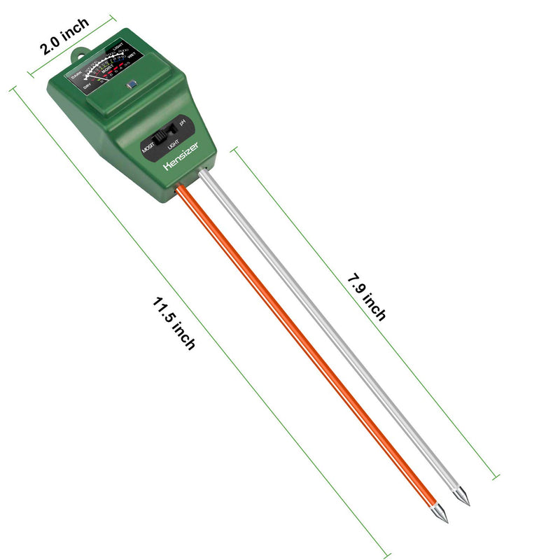 Kensizer Soil Tester, 3-in-1 Soil Moisture/Light/pH Meter, Gardening Lawn Farm Test Kit Tool, Digital Plant Probe, Water Hydrometer Sunlight Tester for Indoor Outdoor, No Battery Required - NewNest Australia