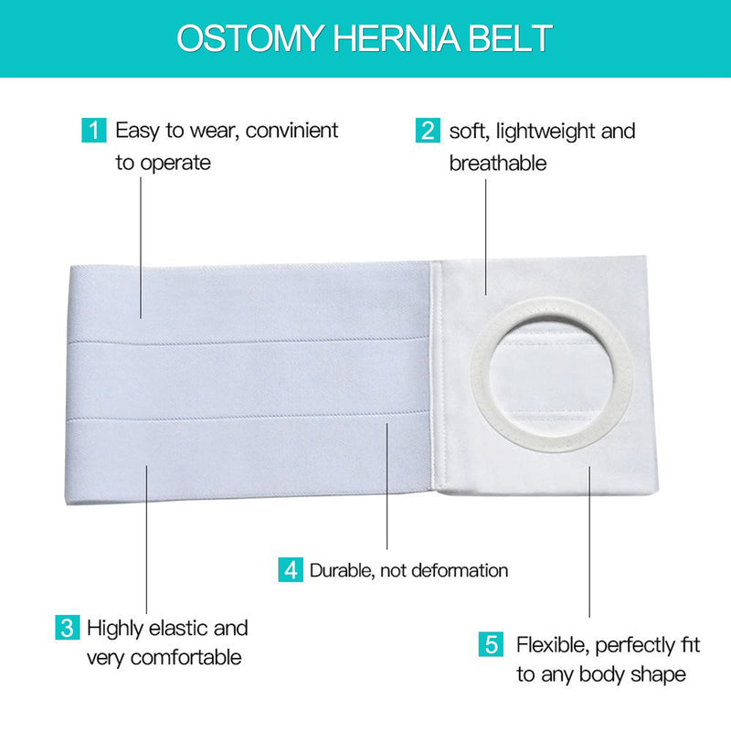 Medical Ostomy Belt Ostomy Hernia Support Belt Abdominal Binder Brace Abdomen Band Stoma Support for Colostomy Patients To Prevent Parastomal Hernia Stoma Opening- Men Or Women- Size S Small (Pack of 1) - NewNest Australia