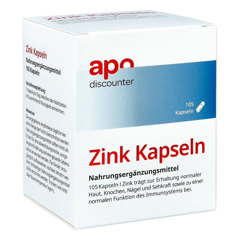 Zinc capsules 10 mg from apodiscounter 105 pieces - NewNest Australia
