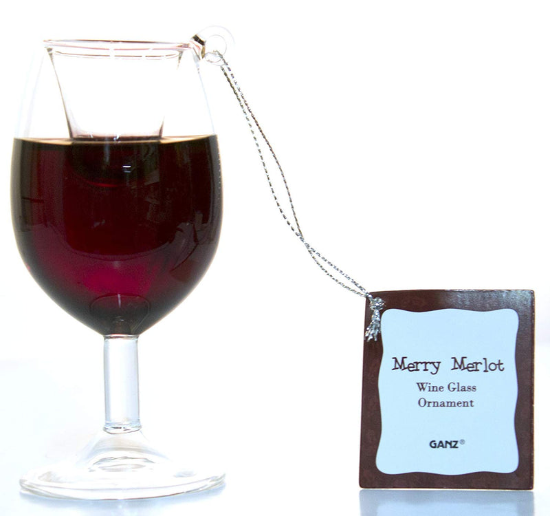 NewNest Australia - Ganz Merry Merlot Wine Glass Ornament 