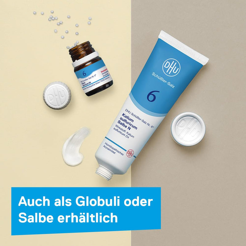 DHU Schüßler Salt No. 6 Kalium sulfuricum D6 - The mineral salt for detoxification - the original - environmentally friendly in a medicine jar, 200 tablets - NewNest Australia