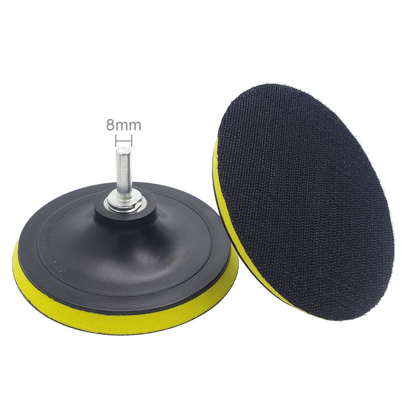 Wolfride 2PCS 5 Inch Hook and Loop Backing Pad Polishing Backing Plate M14 Thread Sanding Disc Backing Pad for Drill with 8mm Adapter - NewNest Australia