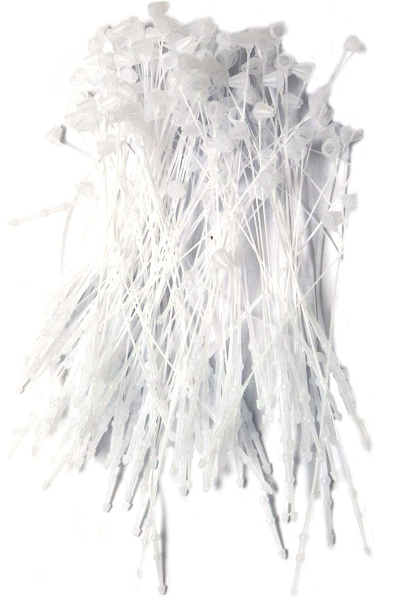 RuiLing 1000pcs 3 Inch 8CM White Snap Lock Pins Security Loop Price Tag Fastener Plastic Tag Ties for Craft Shows - NewNest Australia
