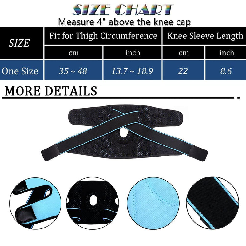 Knee Brace for Arthritis,ACL and Meniscus Tear,Open-Patella Stabiliser, Adjustable Brace,Best Knee pad Support for Sports Injury Rehabilitation & Protection Against re-Injury (Single) Blue - NewNest Australia