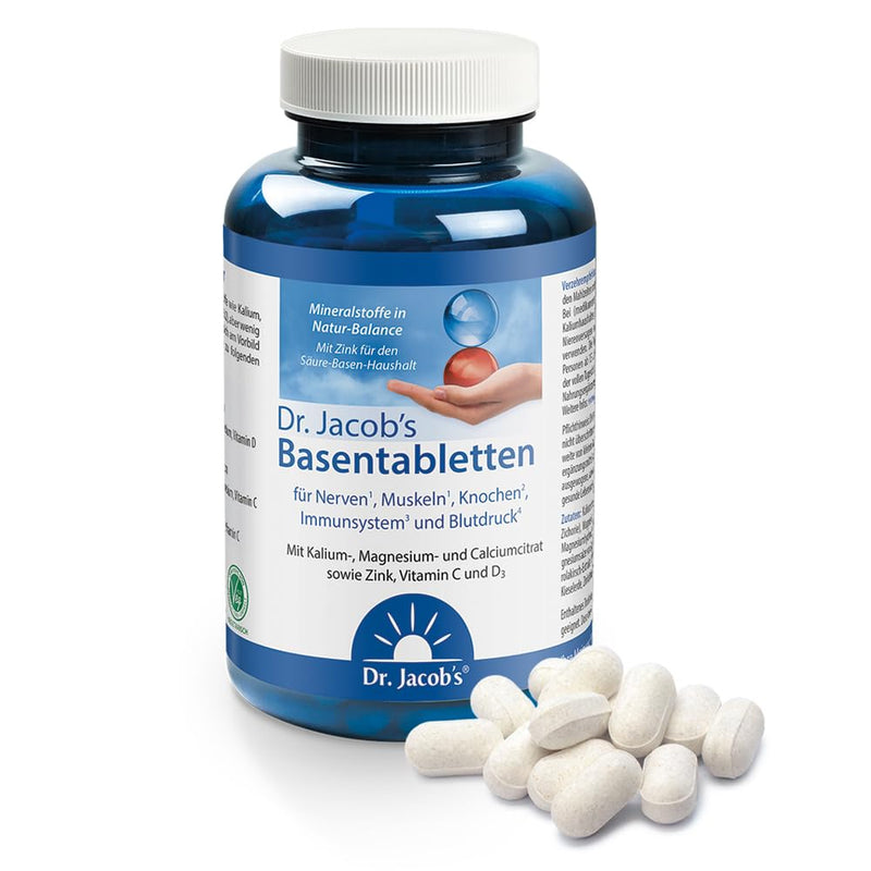 Dr. Jacob'S Base Tablets, 250 Tablets I Low In Sodium, Rich In Potassium I For Muscles, Blood Pressure¬_ And Bones¬≤ I Minerals Potassium, Calcium, Magnesium, Vitamins C And Di 31 Servings - NewNest Australia