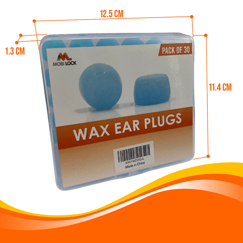 Ear Plugs - Reusable Silicone Wax Earplugs - Pack Of 30-32Db Noise Canceling Earplugs For Sleeping - Hearing Protection - Durable Plastic Housing - By Mobi Lock - NewNest Australia
