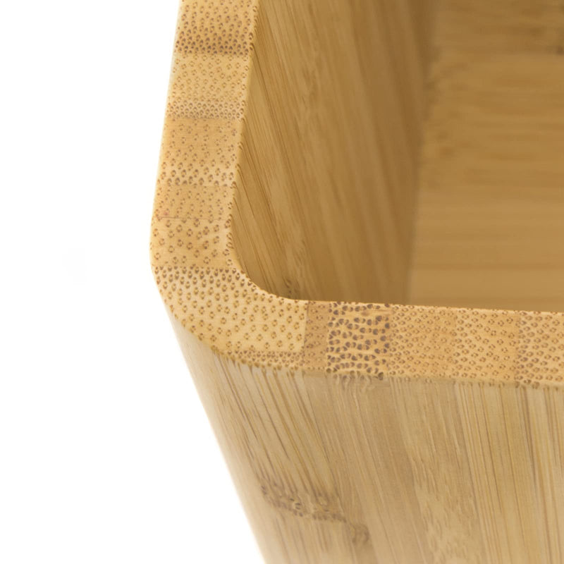 Dehaus® Stylish Bamboo Utensil Holder, Wooden Kitchen Utensils Pot, Wood Cutlery Caddy Holders, Cooking Tools Set Storage Pots, Eco Friendly Kitchen Accessories, 16.5cm x 14cm x 14cm - NewNest Australia