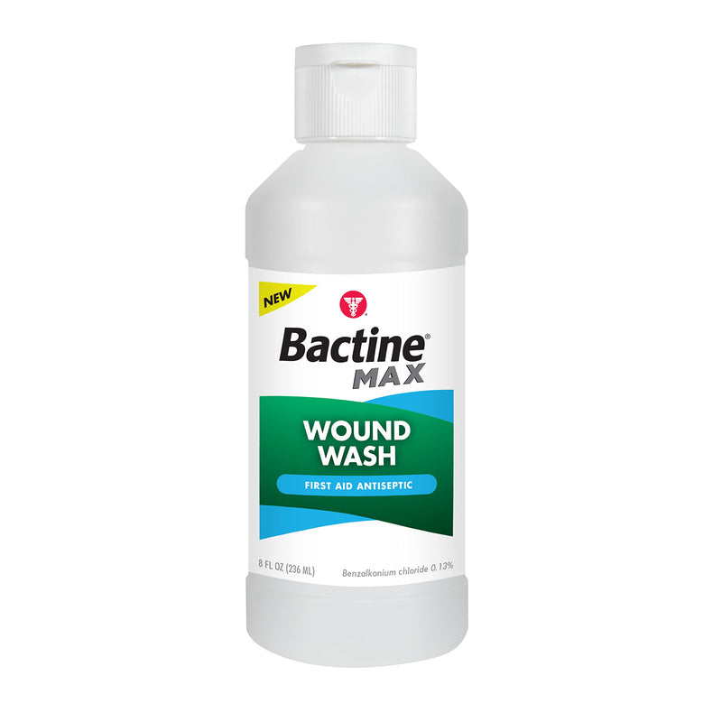 Bactine Max First Aid Antiseptic Wound Wash, Kills 99.9% of Germs* from Minor Cuts, Scrapes and Burns with No-Sting, 8 fl oz - NewNest Australia