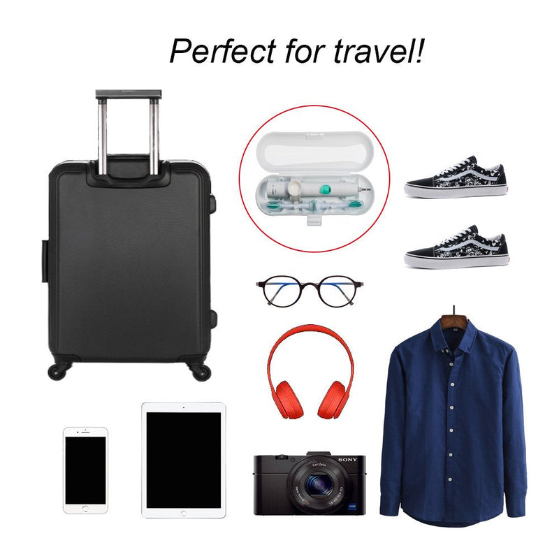 Nincha Portable Electric Toothbrush Travel Case for Philips Sonicare Series-Durable, Environmentally Friendly, Breathable, Food-Safe Plastic Material(White) - NewNest Australia