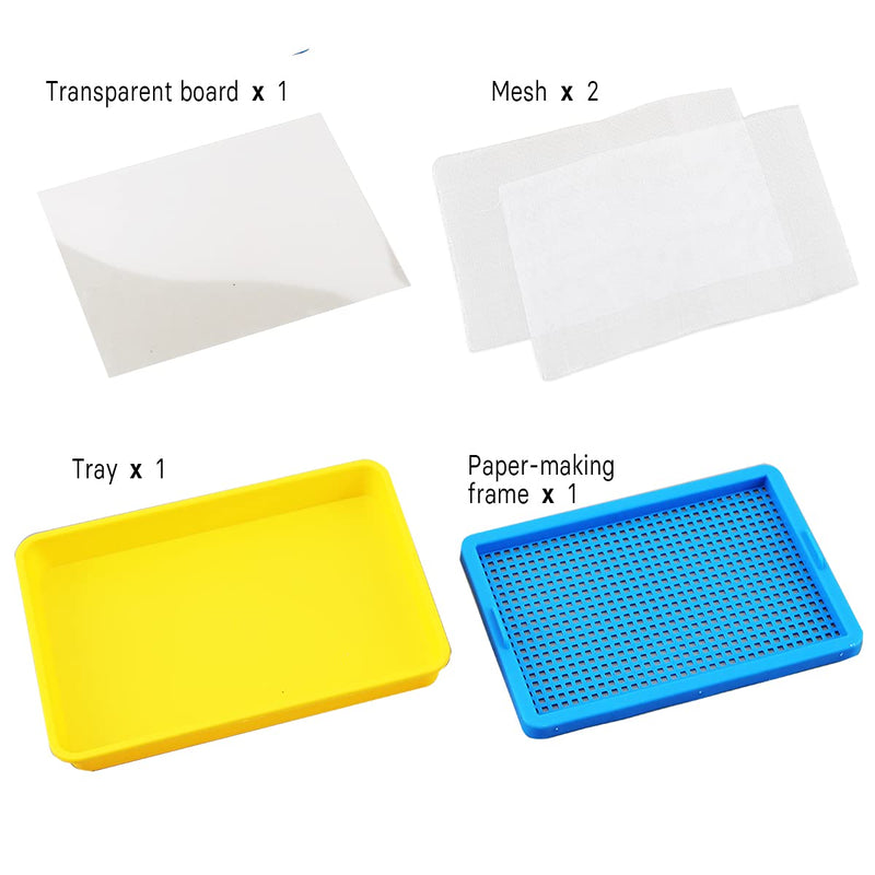 Worown Plastic Paper Making Frame Kit Papermaking Mould, 5 x 7 Inch Paper Screen for DIY Paper Making Craft - NewNest Australia