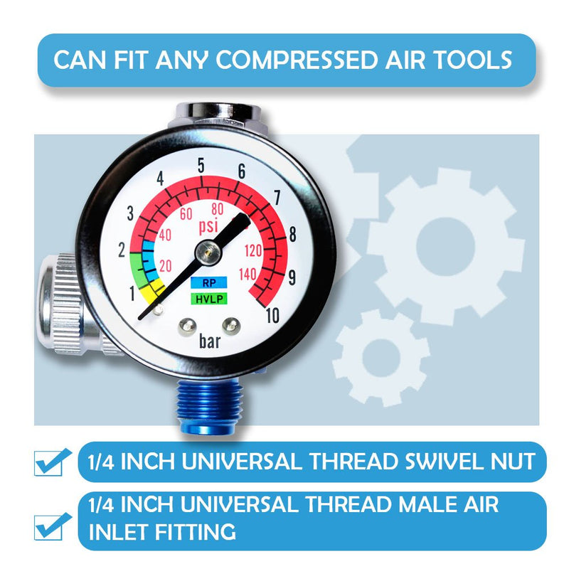 Le Lematec Air Flow Regulator, Air Compressor Regulator with Gauge, Controls Air Flow for Air Tools (AR-01) - NewNest Australia