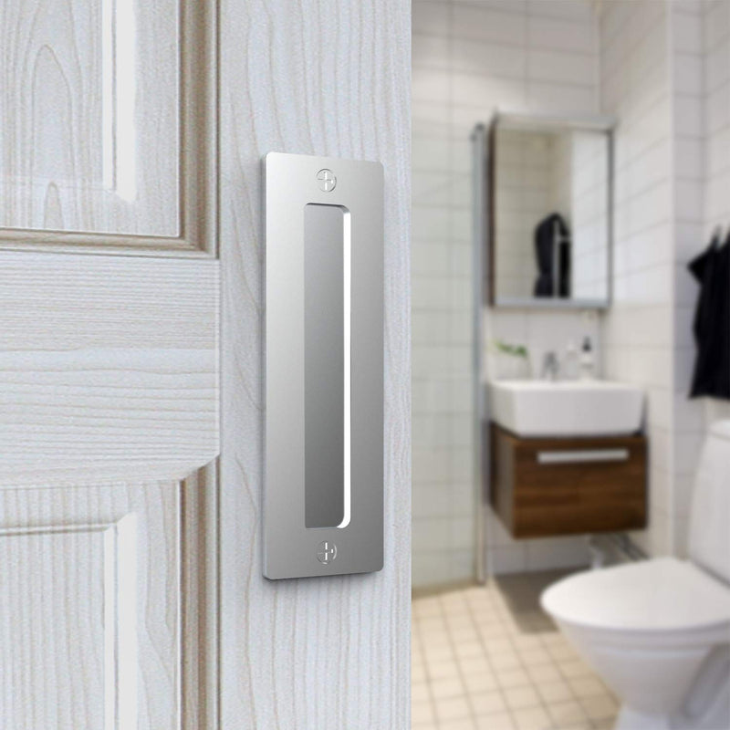 Orgerphy Stainless 7” Barn Door Handle Finger Pull Set | Heavy Duty Modern Simple Invisible Handle for Gates Garages Sheds Barn Door, Pocket Door | with Flat Bottom Easy to Install 1 - NewNest Australia