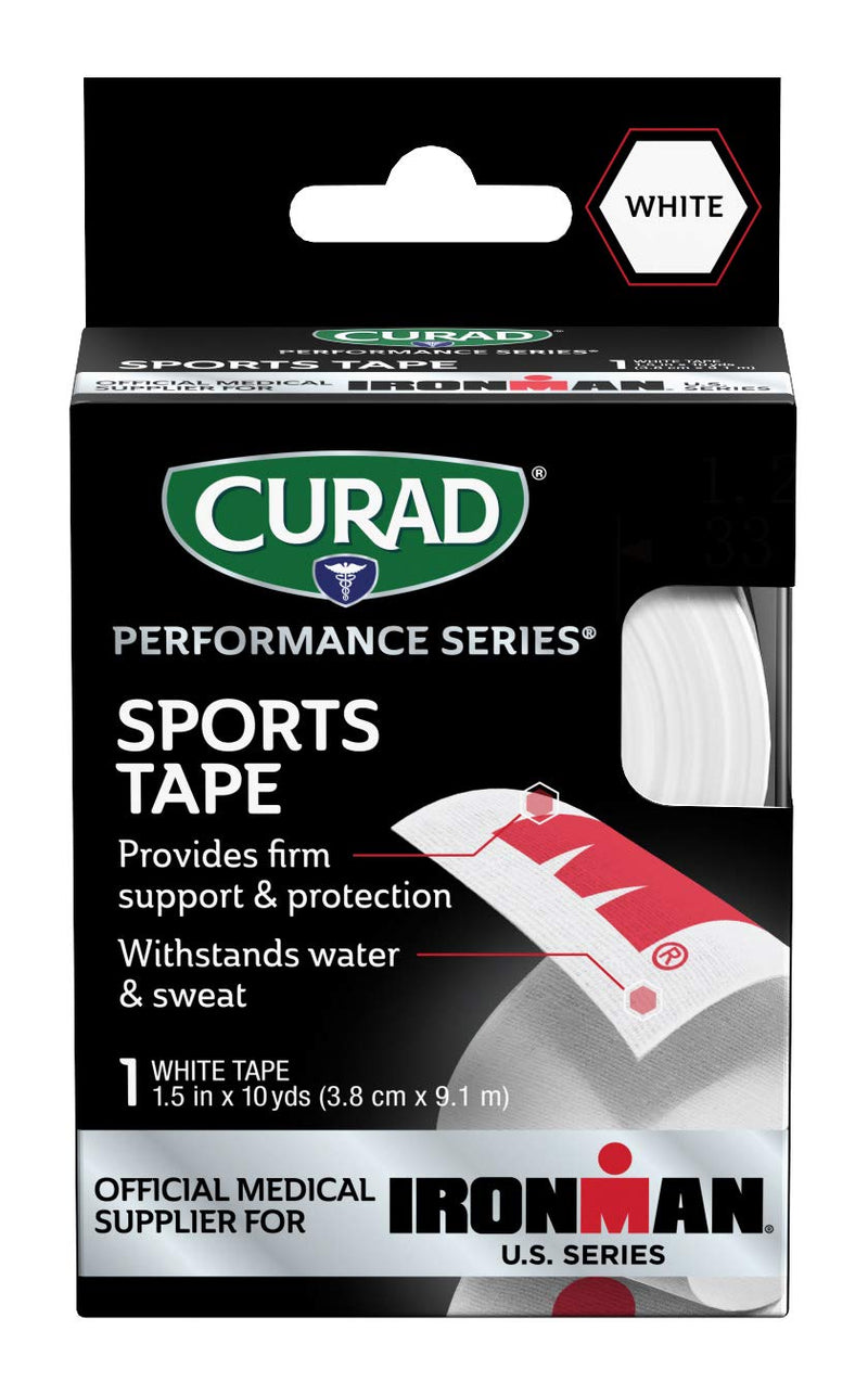 CURAD Performance Series Ironman Sports Tape, White with Red, 1.5" x 10yds 1 Count - NewNest Australia