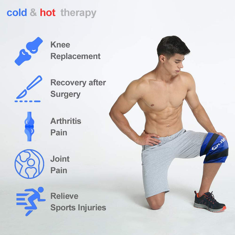 Knee Cold And Warm Cooling Pack, Cool Pads Gel Cooling Pad For Sports Injuries, Muscle Pain, Swelling, Bruising And Replacement Operations, Ideal For Knees, Legs (55X25Cm) 55X25Cm - NewNest Australia