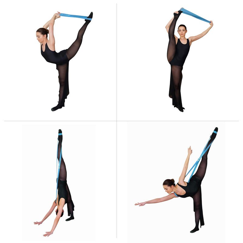 Zenmarkt Stretch Bands for Dancers and Gymnasts - Exercise Bands for Dance, Ballet, Gymnastics, Cheerleading, Pilates Training Stretching Band Dance Stretch Bands for Flexibility Ballet Barre E-Book Blue - NewNest Australia