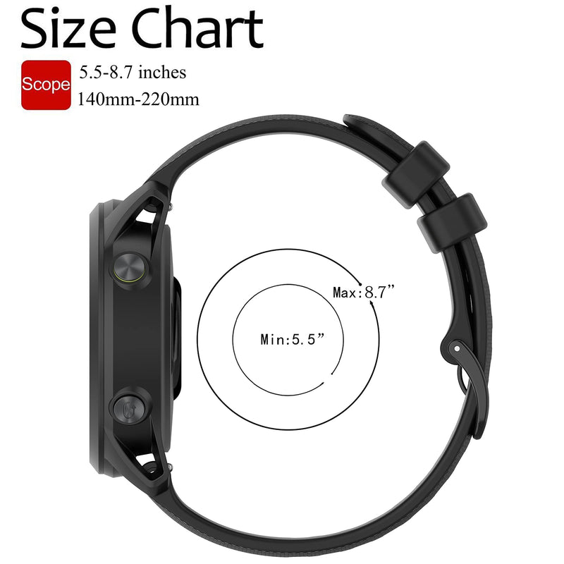 Band for Garmin Vivoactive 4, Soft Silicone Replacement Watch Band for Garmin Vivoactive 4/Venu 2/Vivomove HR Premium Style/ Polar Grit X/Vantage M/Vantage M2 (No Tracker, Replacement Bands Only) 10PCS Bands - NewNest Australia