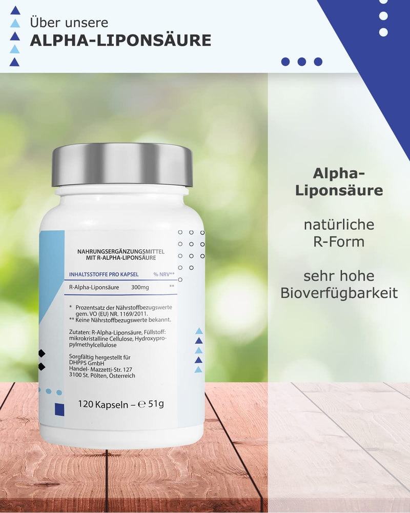 naturally R Alpha lipoic acid capsules [for 4 months] 120 pieces 300 mg R Alpha lipoic acid high dosage - Made in Germany, vegan, alpha gbc, nac - NewNest Australia