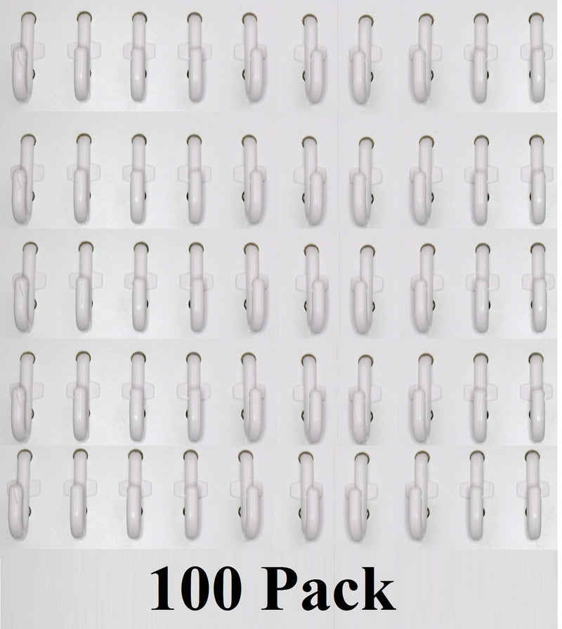 Plastic White J Style Pegboard Hooks Garage Tool Storage fits 1/4" Pegboard Holes (Pegboard NOT Included) (100) 100 - NewNest Australia
