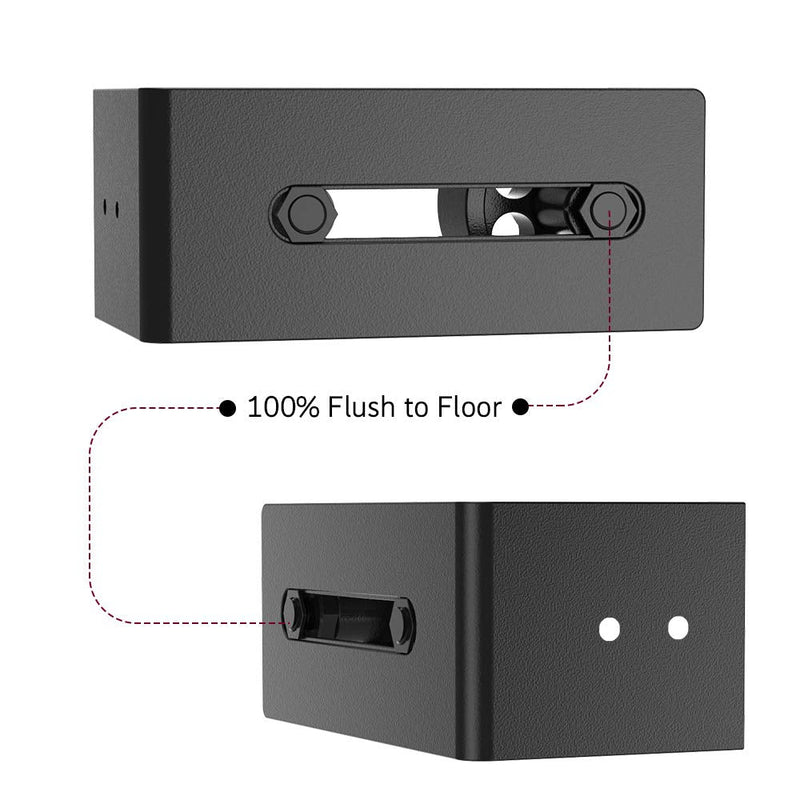 skysen Barn Door Floor Guide Wall Mount Stay Roller,8 Setup Options, Flush Bottom,Black Powder Coated,Felt Strip, Countersunk Holes for Barn Door(706) - NewNest Australia