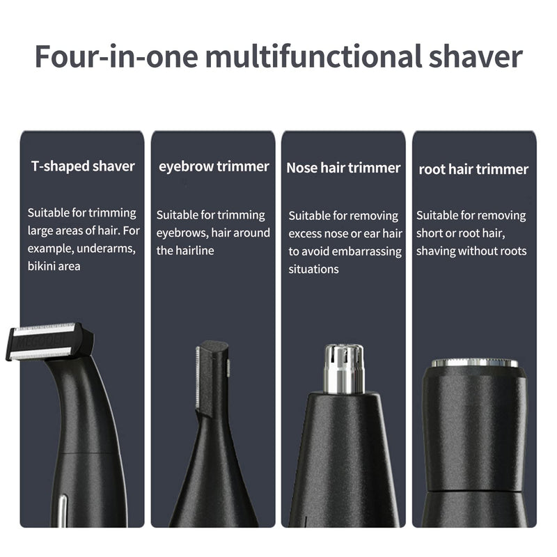 Obest Nose Hair Trimmer, Nose Hair Trimmer, Ear Hair Trimmer, 4 In 1 Usb, Professional Painless Ear Hair Trimmer For Men And Women, Body Or Face Razor, Ipx7 Waterproof - NewNest Australia