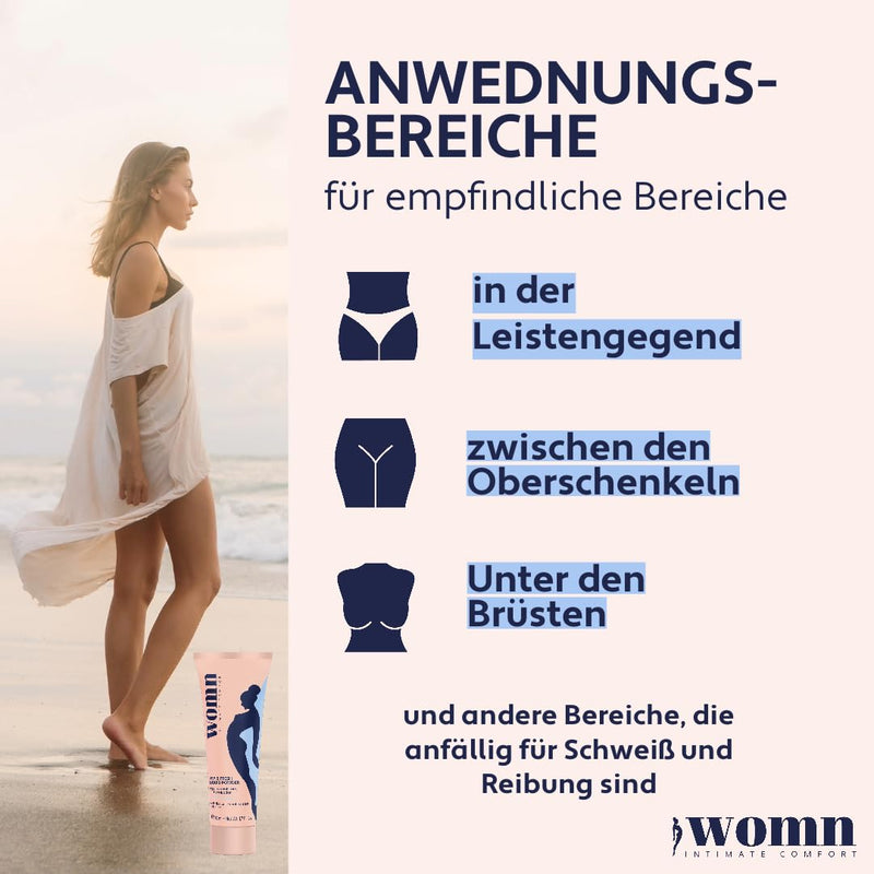 womn Intimate Comfort DRY & FRESH LIQUID POWDER – talc-free liquid body powder against wetness, chafing and unpleasant odors, 50 ml - NewNest Australia