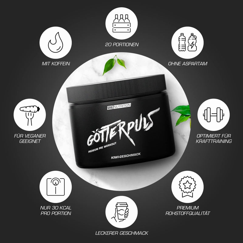 OS NUTRITION Götterpuls Premium Pre-Workout Supplement, 308 g - NewNest Australia