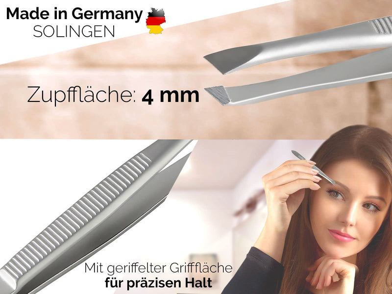 Solinger Slicker Tweezers Made Of Stainless Steel Made In Germany Hair Plucking Tweezers Eyebrow Tweezers For Face Care Beauty Tweezers For Hair Removal For Men And Women (Slanted) - NewNest Australia