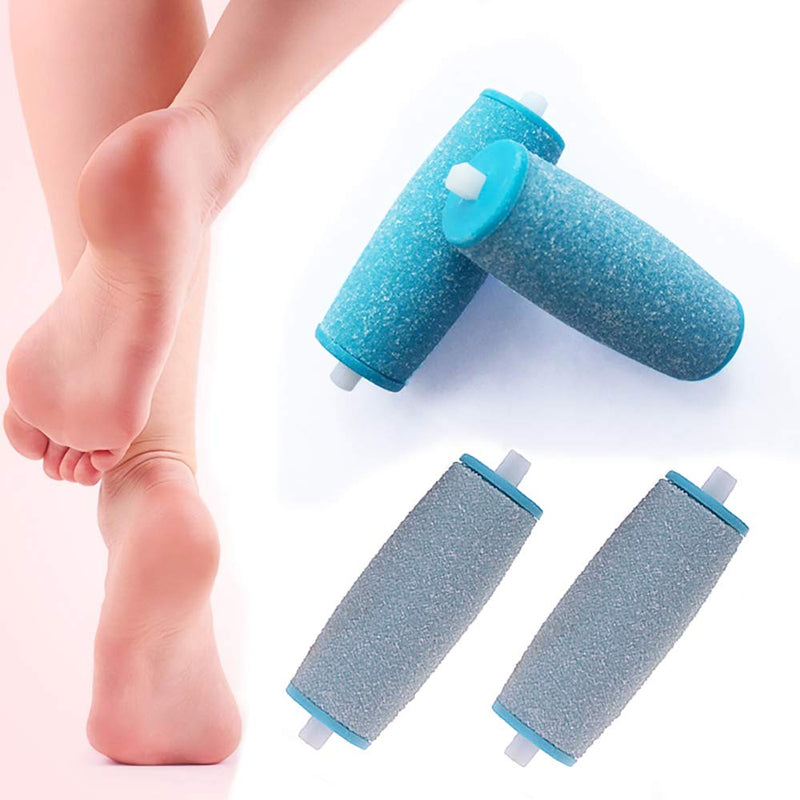 Replacement Roller Refill Heads Extra Coarse Pedicure Callus Remover Compatible With Amope Pedi Perfect Electronic Pedicure Foot Files Smoothers Black 4 Pack - NewNest Australia