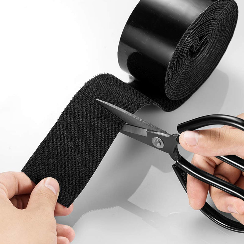 GOHOOK 2 Inch Adhesive Black Hook and Loop Tape - 5 Yards, Heavy Duty Strips/Industrial Strength Sticky Fastener 1 - NewNest Australia