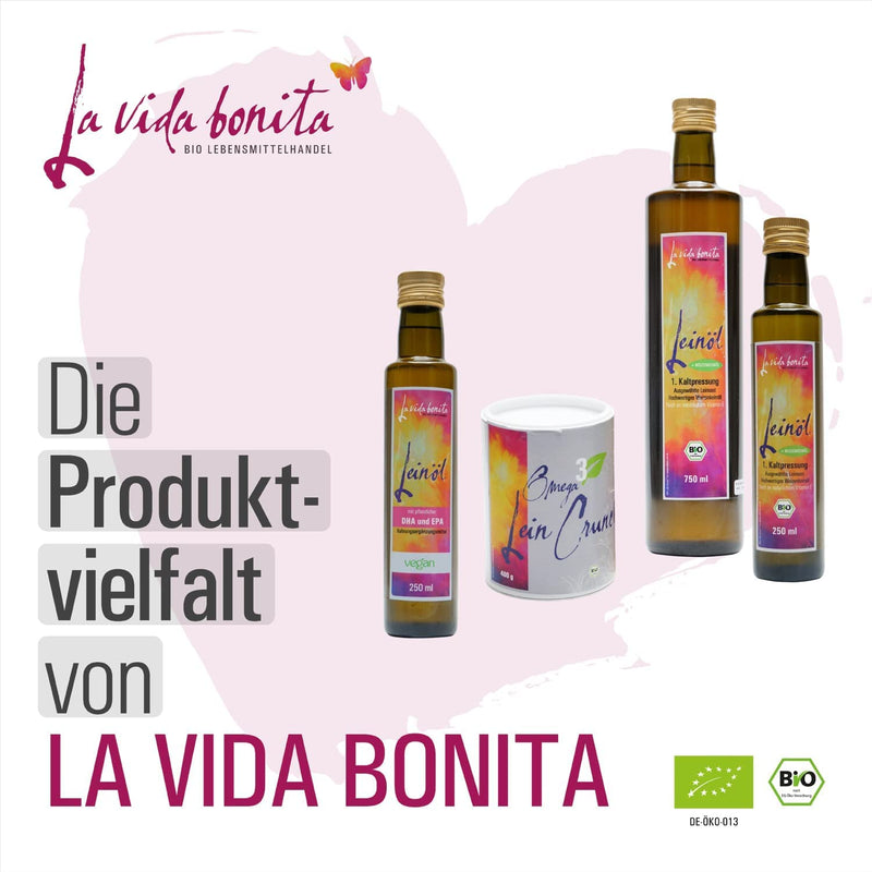 250 ml fresh linseed oil with vegetable DHA and EPA I 100% fresh from 1st pressing in Germany I Rich in omega-3 fatty acids I vegan, raw food, lactose-free & gluten-free, sugar-free 250 ml (pack of 1) - NewNest Australia