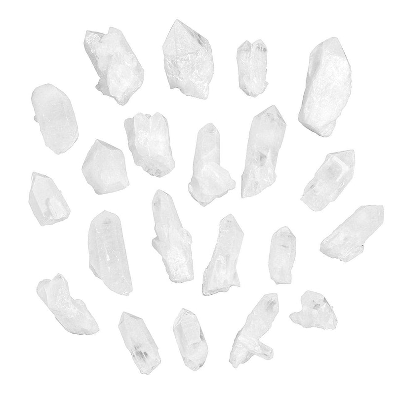 Top Plaza 0.44lb Bulk Irregular Shape Rough Clear Quartz Crystal Points 0.39-1.18'' Raw Natural Stones for Decor Reiki Crystal Healing 0.44lb - 0.39-1.18'' - NewNest Australia