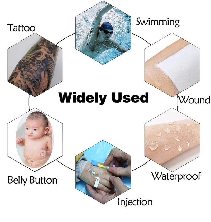 Transparent Waterproof Adhesive Bandage Tape,Stretch Adhesive Bandage Patch.Clear Second Skin Protection for Tattoo Aftercare,Recovery,Plastic Cover,Wound Dressing,Protective Shield (6In x 2 Yard) - NewNest Australia