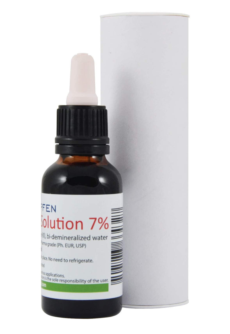 Lugol's iodine solution 7% 30ml | 21% Lugol's liquid formulation | Pharmaceutical Grade Ingredients | 7 percent elemental iodine and 14% potassium iodide | Lugol's solution | Healing Drops® - NewNest Australia